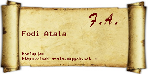 Fodi Atala névjegykártya